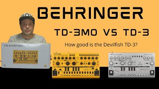 Behringer TD3MO vs Behringer TD3 How good is it A side by side comparison with sounds [upl. by Marchelle]