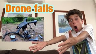 Reacting to  DRONE FAILS [upl. by Kerrie809]