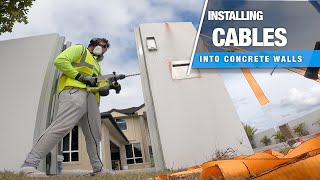 How to Run Cat6 Ethernet Cables into Concrete or Brick Walls  Ultimate Cable Management [upl. by Ramonda325]