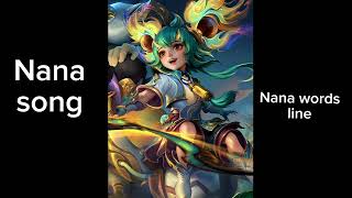 Nana Song  MLBB Nana words line song  viralvideo mlbb [upl. by Whelan737]