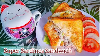 Super Sardines Sandwich  Sardines with Mayonnaise Fillings in Buttered Bread [upl. by Brucie]