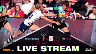 Live Rugby  Harlequins Women v Gloucester Hartpury [upl. by Derby]