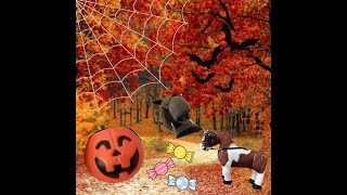 HALLOWEEN GAME TACK UP AND RIDE Lemieux toy pony [upl. by Bourque]