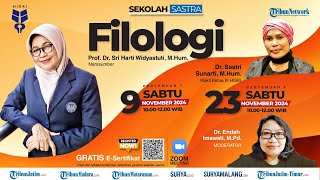 🔴 SEKOLAH SASTRA  SASTRA FILOLOGI Bagian 2 [upl. by Down]