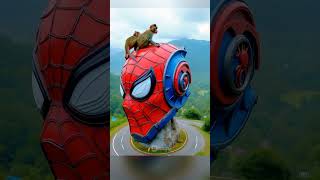 Amazing view HELMETsuperhero themeF monkey 💥💯😱 marvel dc superhero monkey helmet [upl. by Keever733]