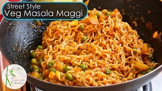 Mumbai Street Style Veg Masala Maggi  Vegetable Masala Maggi   The Terrace Kitchen [upl. by Dyun]