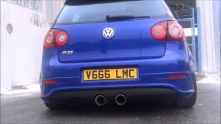 VW Golf Mk 5 R32 Full Milltek System Launch control [upl. by Anegal]