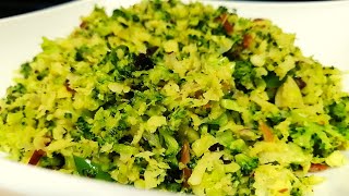 Broccoli Mallum  Shredded Broccoli with Coconut  Broccoli Recipe [upl. by Elwee]