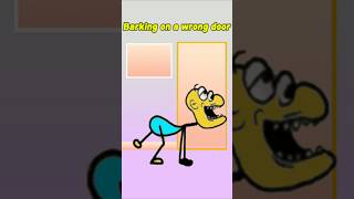 Barking on a wrong door 😅 4K memes funny animation [upl. by Balcer]