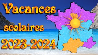 Calendrier des vacances scolaires 2023 2024 vf calendrier officiel [upl. by Cobby]