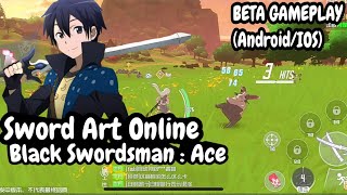 Sword Art Online Black Swordsman  Ace  MMORPG Beta Gameplay AndroidIOS [upl. by Fagen]