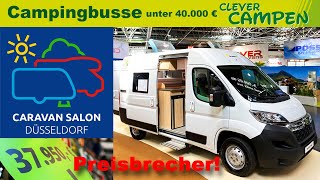 Schnäppchen unter 40000€ Die CampingbusHighlights des Caravan Salon Düsseldorf 2021Clever Campen [upl. by Gussman]