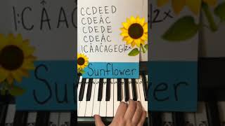 Learn how to play Sunflower from Sierra Burgess Is A Loser on Piano piano sunflower [upl. by Schilit]