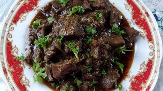 Mutton Liver Kosha  Mutton Liver Masala Recipe in Bengali  Spicy Mutton Liver Curry Bengali Recipe [upl. by Iatnahs]