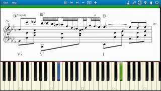 Chopin  Nocturne in Eb op 9 no 2  with Roman Numerals amp Popular Chords [upl. by Fugate]