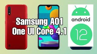 Descarga e Instala Android 12 en Samsung A01 mas Game launcher One UI core 41 Analisis [upl. by Ahsinawt542]