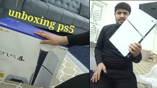 کردنەوەی کۆنسلی ps5 slim Unboxing [upl. by Yllrebmik953]