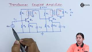 Transformer Coupled Amplifier Circuit Diagram  Low Power Amplifiers  Applied Electronics [upl. by Stout]