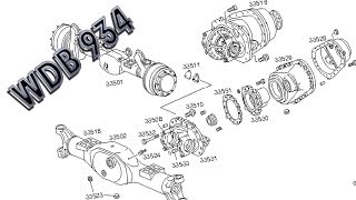 Mercedes Benz Actros  WDB 934 Air suspension Shock absorber Axle housing steering knuckle [upl. by Lenci733]