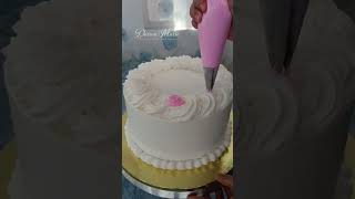 💕Simple Rosette Cake💕rosettecake simplecake cakeart cakedecorating homebaker [upl. by Reginauld]