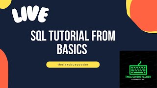 SQL Live Tutorial Learn and Teach SQL Queries Together [upl. by Atinnod]