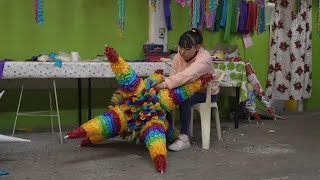 Piñatas a tradition that paints Mexican Christmas with color and joy [upl. by Razaile]