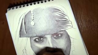 Cómo dibujar a Jack Sparrow en 3 minutos timelapse How to draw Jack Sparrow in 3 minutes [upl. by Acirem]