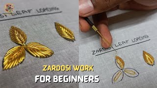 Zardosi work for beginners  Easy tips and tricks  aariembroidery20 aariwork handmade [upl. by Ytima]