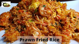 Egg Prawn Fried Rice Recipe  Spicy Shrimp Egg Fried Rice  Chinese Style Seafood Rice [upl. by Shelton]