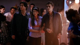 TVD 1x12  Damon Elena and Stefan arrive together at the school dance  Delena Scenes HD [upl. by Verile]