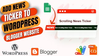 How To Add News Ticker To Your Blogger amp Wordpress Website with Google sheet Data [upl. by Lafleur963]