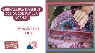 🟢🔵 CREMALLERA INVISIBLE CON PATILLA DE CREMALLERA NORMAL parte 23 [upl. by Eusebio]