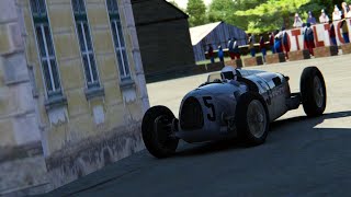 ReimsGueux38 Hot Lap  227617  Auto Union Type C [upl. by Enelrats]