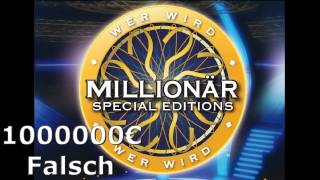 Wer wird Millionär Soundtracks 12  1000000 € Antwort Falsch [upl. by Aikemit]