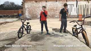 Real BMX vs Walmart BMX [upl. by Annawek]