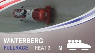 Winterberg  4Man Bobsleigh Heat 3 World Championships 2015  IBSF Official [upl. by Arvin916]