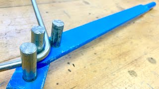 Amazing Simple DIY Metal Bender Tool  Useful Workshop Tool  Bend flat bar round bar tube [upl. by Romito753]