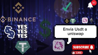 💵 Cómo enviar Criptomonedas de BINANCE A UNISWAP  Pasar ETH DE Binance a Uniswap [upl. by Eduard]