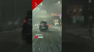 Nevica sulla zona nord di Torino il camera car [upl. by Laeria]