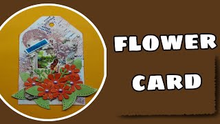 flower cardDIYcardandscrapbookidias [upl. by Fillander]