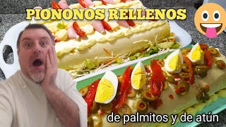 Piononos Rellenos palmitos y de atún pionono [upl. by Desdamona]