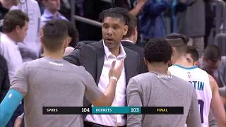 Tim Duncan Steps In For Gregg Popovich And Gets First Win As Spurs Head Coach [upl. by Okimuk]