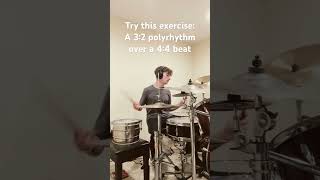 A 32 polyrhythm over a 44 beat drums metal drumsrock drumming [upl. by Ynamrej]