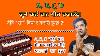 ABC जहाँ बाट गीत बजाईन्छ तेहि सा´  Jun Chord Bata Geet Start Chha Tehi Sa  Harmonium Lesson [upl. by Nrehtak184]