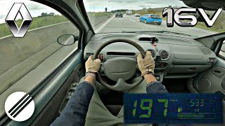 2002 RENAULT TWINGO 12 16V TOP SPEED DRIVE ON GERMAN AUTOBAHN 🏎 [upl. by Irej]