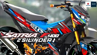 VIRAL BRO❗NEW SUZUKI SATRIA FU 2 SILINDER 400CC HADIR DI INDONESIA  MOTOR TERBARU 2025 [upl. by Annuaerb]