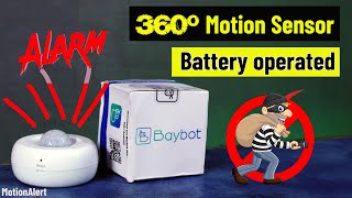 🙈 Baybot MotionAlert Battery Operated Motion Sensor with WiFi 🛠✔ [upl. by Turnbull]