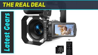 reviewImpressive 4K Camcorder QUNVAL UHD 56MP with WiFi Night Vision and More [upl. by Aisiat]