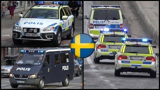 🚓 Polisbilar på utryckning  Swedish police cars responding [upl. by Ollie385]