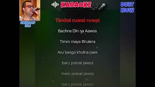 Timro aankhama aasu heri karaoke track with lyrics🎶🎤 [upl. by Benioff]